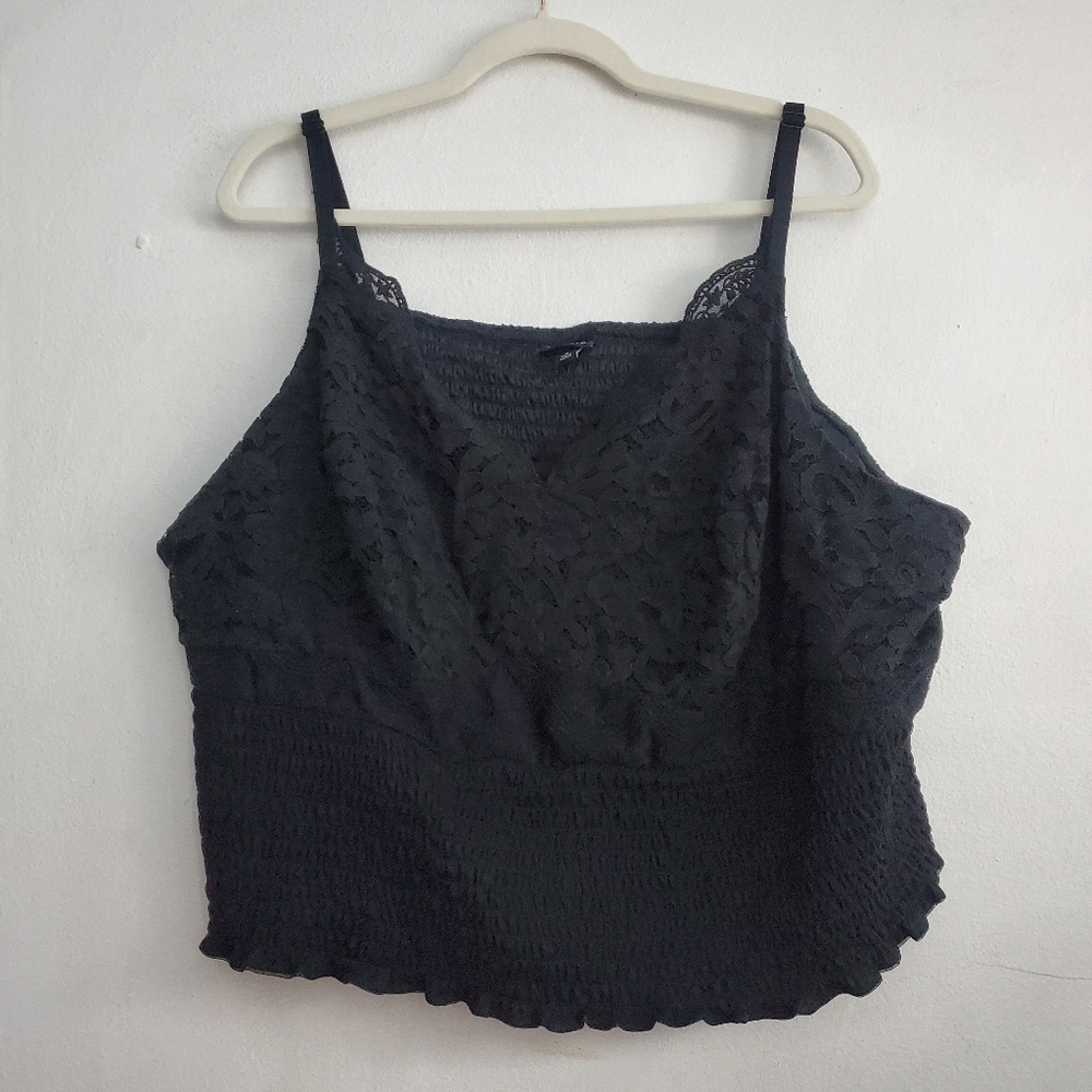 Torrid Lace Smocked Crop Top - Picture 4 of 9